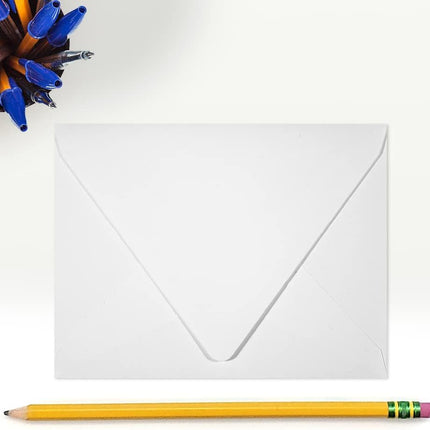 A2 Contour Flap Invitation Envelopes | 4 3/8" x 5 3/4" | White | 80lb Text | 100% Recycled | 50 Qty