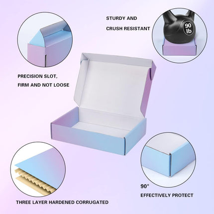 30-Pack Purple 9 x 6 x 2 Inch Corrugated Mailer Boxes