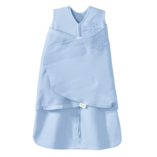 100% Cotton Sleepsack Swaddle, 3-Way Adjustable Wearable Blanket, TOG 1.5, Baby Blue, Newborn 0-3 Months