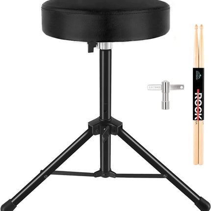 SourceToHome FuenteACasa EASTROCK Drum Throne,Padded Drum Seat Drumming Stools with Anti-Slip Feet — Home & Lifestyle
