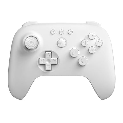 White 64-Style Bluetooth Controller with Hall Effect Joystick