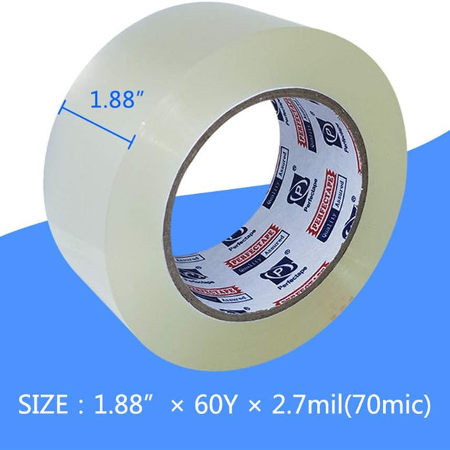 Heavy Duty Clear Packing Tape Refill, 6 Rolls, 360 Yards Total