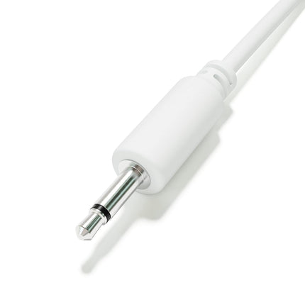5-Pack White Mono Modular Patch Cables, TS 3.5mm, 60 cm