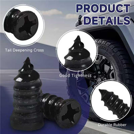 60-Piece Screw-In Tire Repair Plug Kit for Cars and Motorcycles