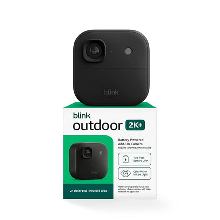 Outdoor 2K+ Wireless Smart Security Camera Add-On, Black