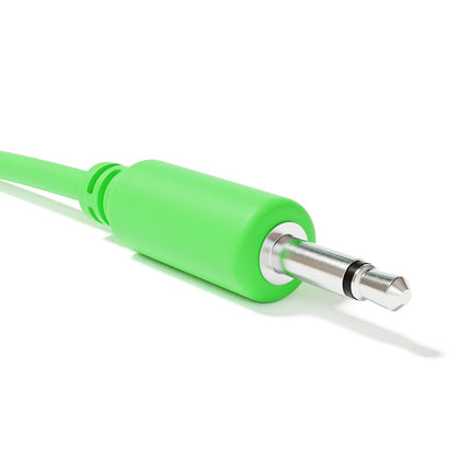 5-Pack Green Mono Modular Patch Cables, 3.5mm TS, 10 cm