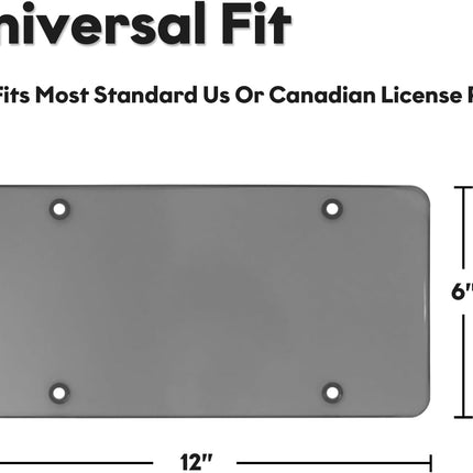 2 Pack License Plate Frame UV Protective for Standard US Plates