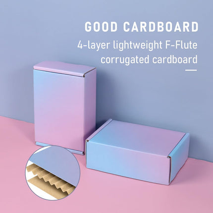 6x4x2 Inch Small Shipping Boxes, 30 Pack Purple Mailing Boxes