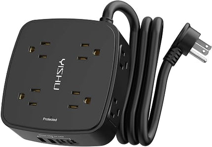 Surge Protector Power Strip with 8 Wide Outlets and 4 USB Ports