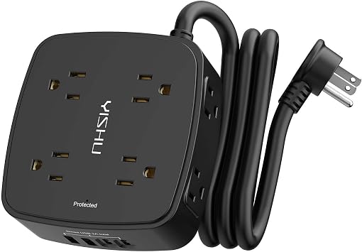 Surge Protector Power Strip with 8 Wide Outlets and 4 USB Ports