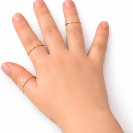 14k Gold Filled Baby Stacking Rings, Size 2