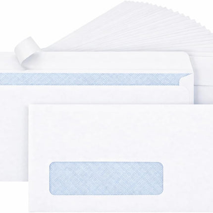 GlowEssence EsenciaLuz LetterA #10 Single Window Envelopes, Self Seal Security Tinted Envelopes — Beauty & Self-Care