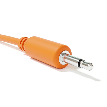 5-Pack Orange Mono Modular Patch Cables, TS 3.5mm, 15 cm