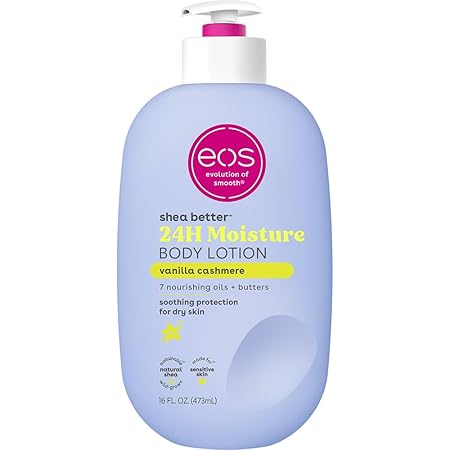 eos Shea Better Vanilla Cashmere body lotion 16 oz bottle front view