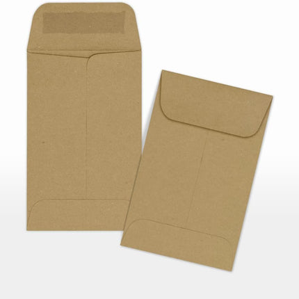 #1 Brown Coin Envelopes, 50 Pack