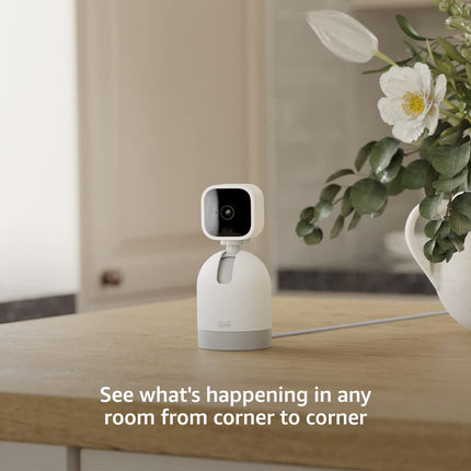 Mini Pan-Tilt Indoor Plug-In Smart Security Camera in White