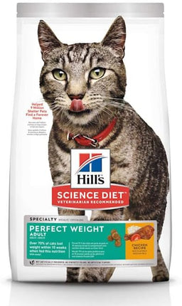 Science Diet Adult Perfect Weight Dry Cat Food, Chicken — Pet Supplies