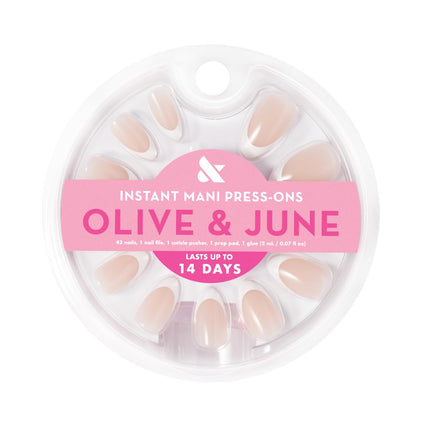 Instant Mani Summer Press-On Nails - Medium Almond Iconic French