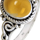 925 Sterling Silver Women's Emerald Bezel Statement Ring