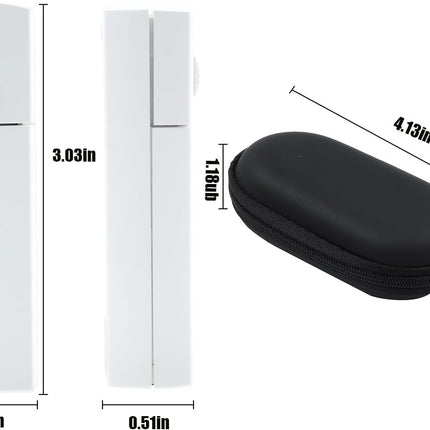 Wireless Mini Finger Mouse - Silent Dual-Mode Bluetooth & 2.4GHz Portable PC Mouse with Case
