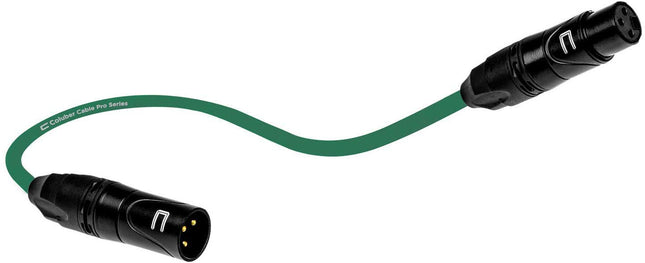 Balanced XLR Cable Male to Female - 3 Feet Green
