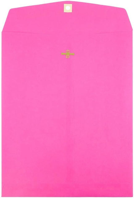 Ultra Fuchsia Hot Pink 9 x 12 Clasp Envelopes, 25/Pack