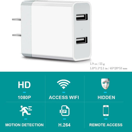2026 Upgraded 1080P HD Hidden Camera Charger