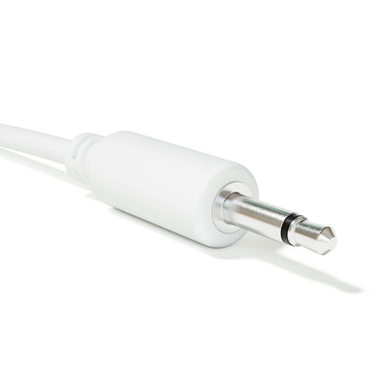 5-Pack Mono Modular Patch Cables, TS 3.5mm 1/8 Inch, White, 15 cm