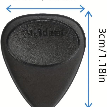 SourcetoHome 10-Pack Anti-Slip Guitar Picks For Acoustic Electric Bass Ukulele Black Two Thicknesses 0.7mm 1.0mm For Strumming And Lead, 20 pieces - supplement facts label