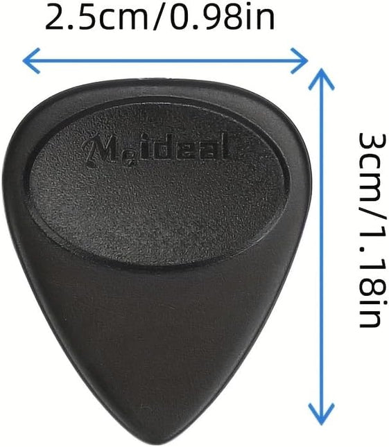 SourcetoHome 10-Pack Anti-Slip Guitar Picks For Acoustic Electric Bass Ukulele Black Two Thicknesses 0.7mm 1.0mm For Strumming And Lead, 20 pieces - supplement facts label