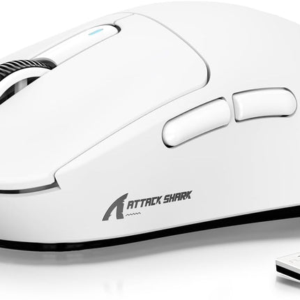 X3 Wireless Gaming Mouse - 49g Ergonomic, 26K DPI, White