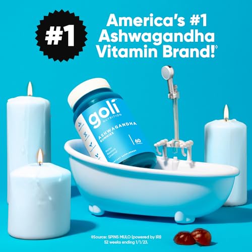 Goli Ashwagandha Vitamin D KSM-66 vegan gummies 60 count nutritional facts label