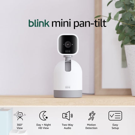 Mini Pan-Tilt Indoor Plug-In Smart Security Camera in White