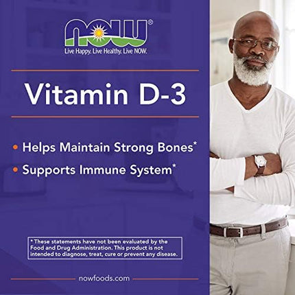 NOW Foods Vitamin D-3 bone and immune support benefits