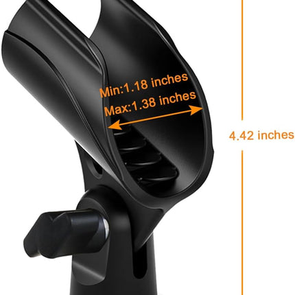 Universal Adjustable Microphone Clip with Screw Adapter