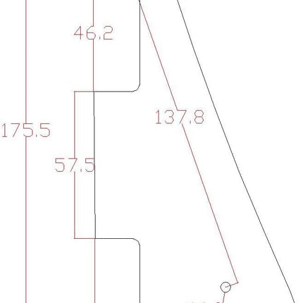 Black 3-Ply LP Guitar Pickguard with Gold Bracket