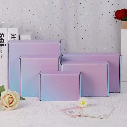 6x4x2 Inch Small Shipping Boxes, 30 Pack Purple Mailing Boxes