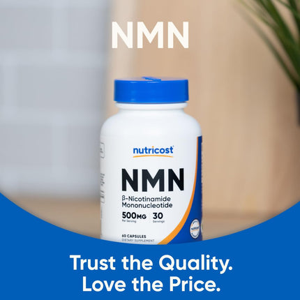 Nutricost NMN 500mg 60 Capsules NAD+ precursor longevity supplement