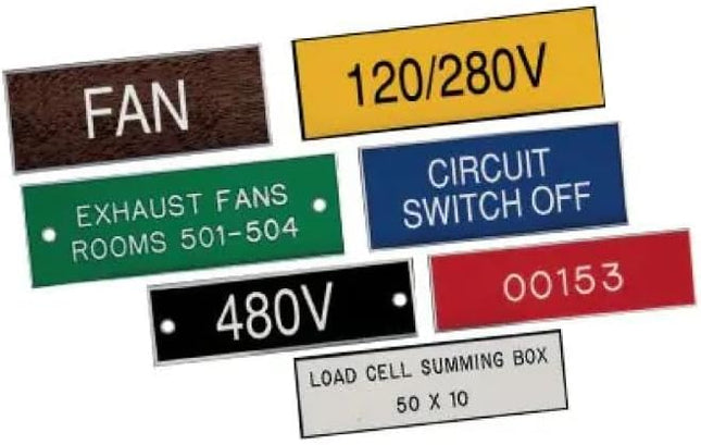Engraved Electrical Panel Labels and Plastic Tags