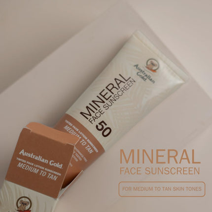 SPF 50 Tinted Mineral Face Sunscreen, Medium to Tan, 2.5 fl oz