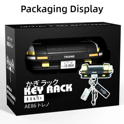 AE86 Car Key Holder with keys inserted showing full capacity and fit