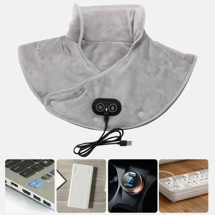 USA CALI Electric Heated Neck & Shoulder Pad – USB Heat Wrap for Pain Relief