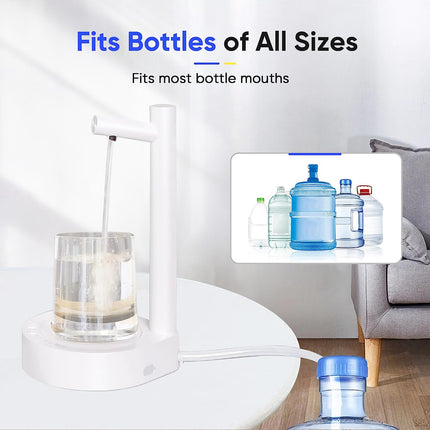 Compact automatic water dispenser on office desk lifestyle setting