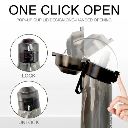 Flavored Water Bottle 650ml showing infuser or flavor chamber detail
