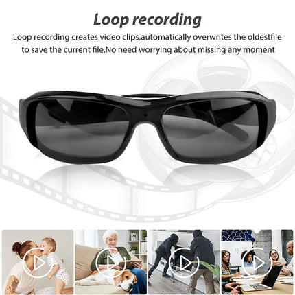 POV Camera Glasses with USB charging port and storage features