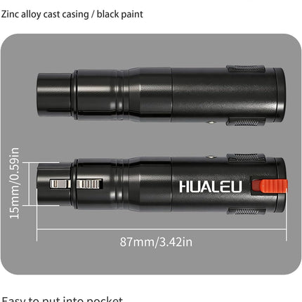 Lockable 1/4 in TRS Female to 3-Pin XLR Female Audio Adapter, 2 Pack, Black