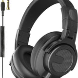 Wired Over Ear DJ & Studio Monitor Headphones with 50mm Driver - Black