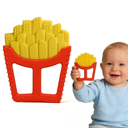 French Fries Silicone Teething Toy for Infants 0-18 Months