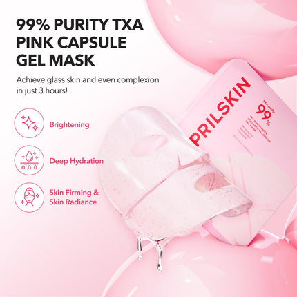 TXA Pink Capsule Gel Overnight Face Mask, 30g x 4