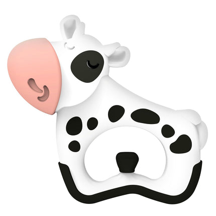 Cow Baby Teether, Multi-Texture Massaging Teething Toy for Babies 3m+